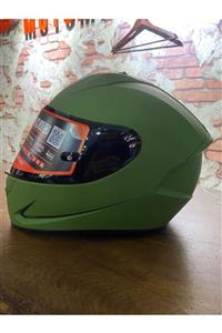 MT Helmets Mt Stınger Solid A6 Matt Grenn Smok Vizor Motosiklet Kaskı