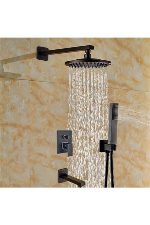 OEM Banyo Bataryası Duş Seti Ankastre Mat Siyah 5 Yıl Garantili