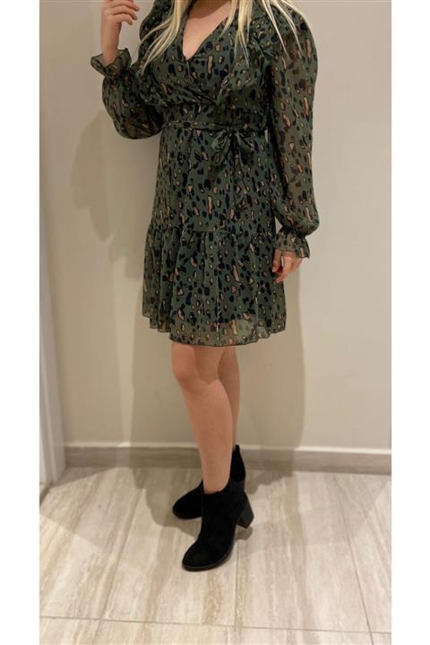 GG butik Yeşil Şifon Elbise