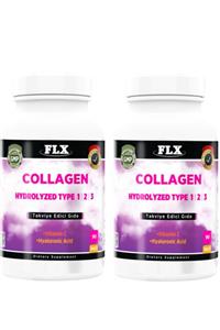 FLX Collagen Kolajen Tip-1-2-3 Hyoluronic Asit Vitamin C 90 Tablet X 2 Kutu180 Tablet