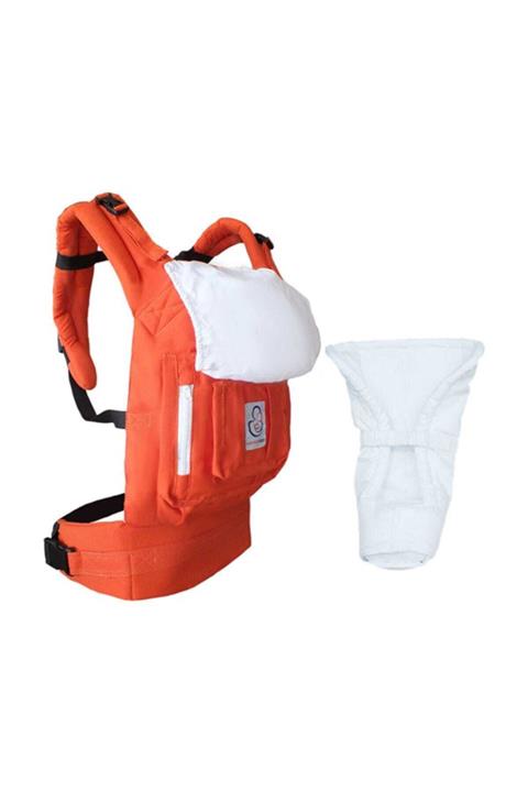SolomomBaby - Turuncu Ergonomik Kanguru Yenidoğan Set