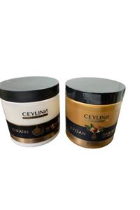 Ceylinn 500 Ml Keratin Hair Maske+500 Ml Argan Maske 50