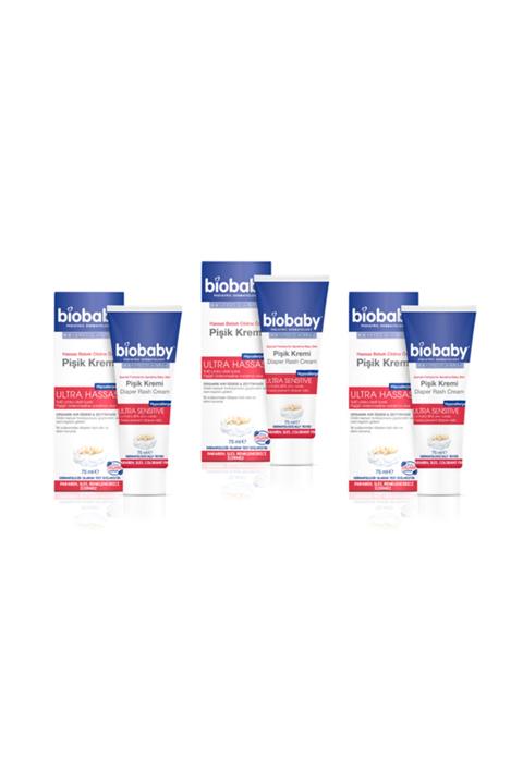 Biobaby Bıobaby Hassas Bebek Cildine Özel Pişik Kremi 75 ml 3'lü