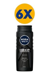 Nivea Men Deep Dimension Duş Jeli 500 ml X6