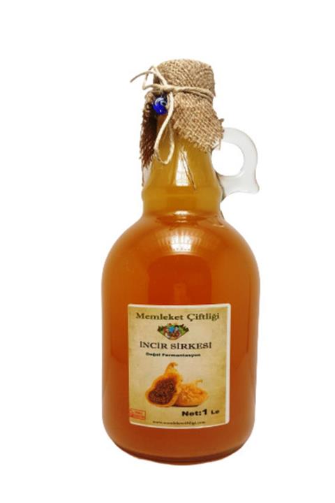 Memleket Çiftliği Doğal Fermente Incir Sirkesi 1 Lt Cam Şişe