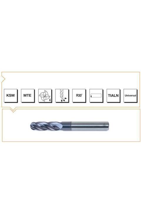Makina Takım 5 Mm Par.freze Küreselbaşlı Ksm-tıaln Z:4 Mte