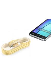 LAUREL DREAM Android Örgü Şeklinde Renkli Çelik Şarj Data Kablosu - Gold