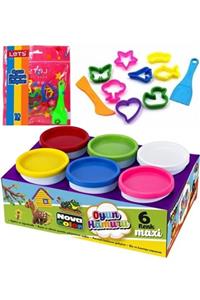 Mahi Max Nova Color 6 Renk 750 gr Maxi Oyun Hamuru + Lets Oyun Hamuru Kalıpları