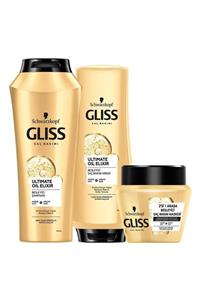 Gliss Ultımate Oıl Elıxır Şampuan 525 ml + Saç Kremi 360 ml + Maske 300 ml