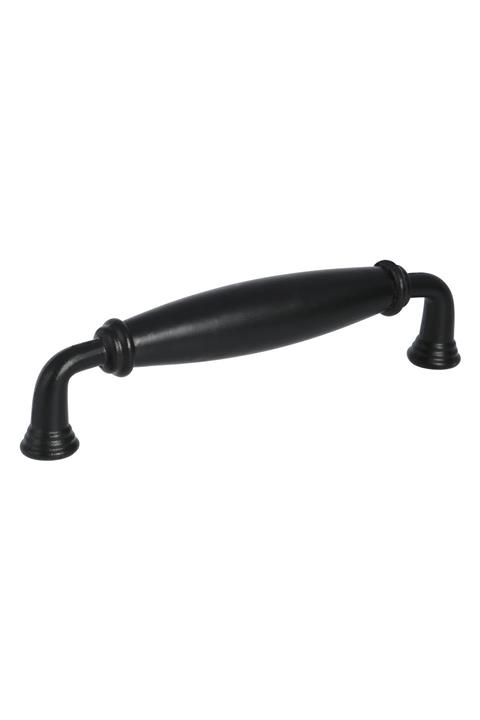 Porcellana Perla Porselen Kulp Dolap Çekmece Mobilya Mutfak Çocuk Kulbu Yakut 96mm Mat Siyah