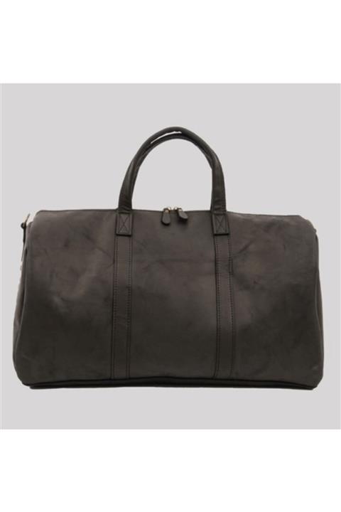 Serenad Siyah Hakiki Deri El Yapımı Bavul