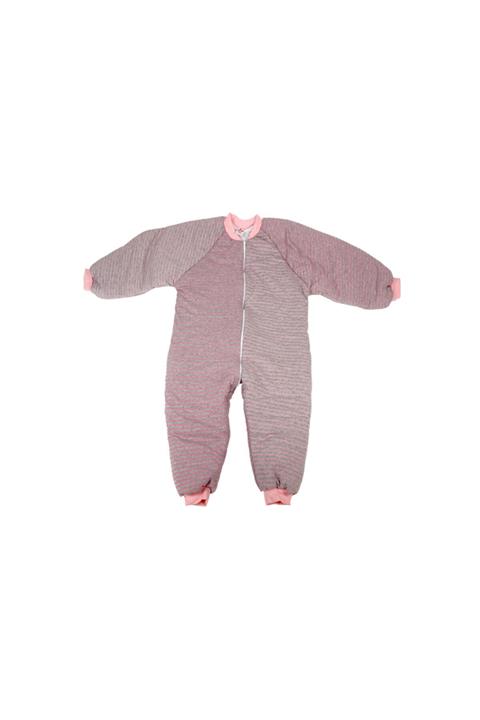 ÖZLEM BEBE Pembe Çizgili Uyku Tulumu