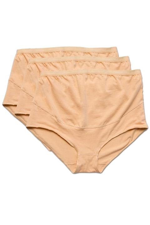 BSM Kadın  Ten Renk Modal Pamuk Geniş Rahat Hamile Külot 48513 3'lü