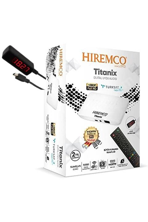 Hiremco Titanix Wi-fi Uyumlu Hazır Kanal Listeli 2021 Dijital Mini Uydu Alıcı