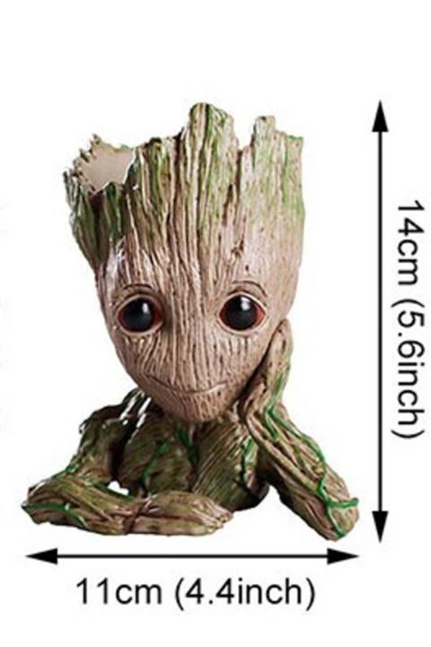 HAPPENS Galaksinin Koruyucuları Baby Groot Düşünen Saksı Kalemlik (orijinal Ürün, Kırılmaz)