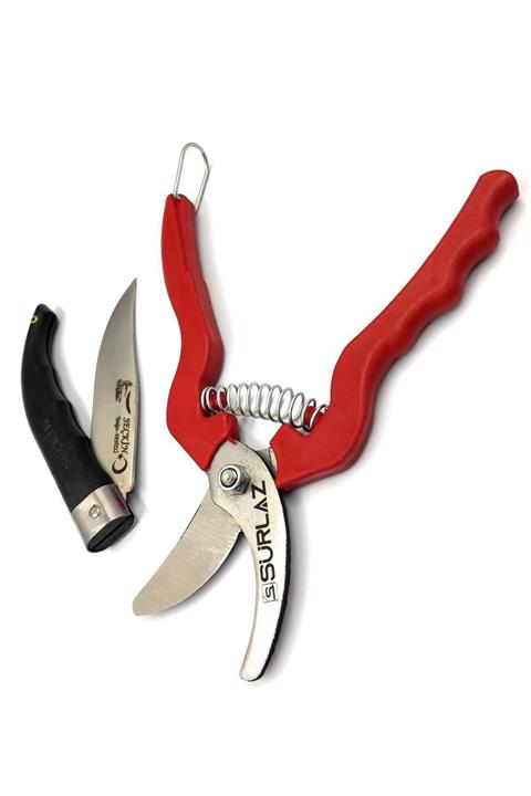 SürLaz Bağ Bahçe Budama Makası Sürmene Bahçe Bıçağı 2'li Set