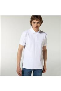 Nautica Nautıca Erkek Beyaz Kısa Kollu Pamuklu Classıc Fıt Polo