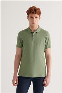Avva Erkek Nil Yeşili Polo Yaka Düz T-shirt E001004