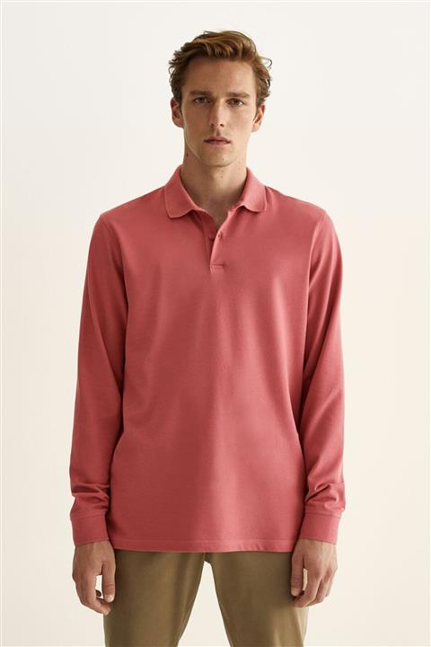 Massimo Dutti Erkek Dokulu %100 Pamuklu Polo T-Shirt 00725283