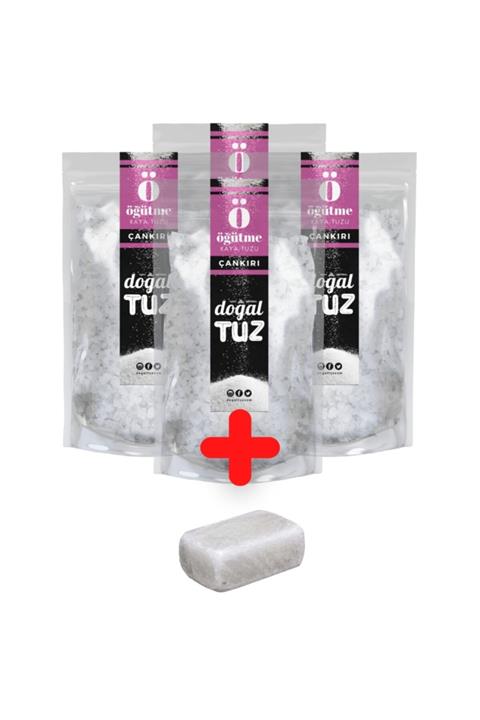 Doğaltuz Bundle Set - Çankırı Kaya Tuzu Kristal Tip (4x1000gr) + Hediye Tuz Sabunu 1 Adet - Doğal Tuz