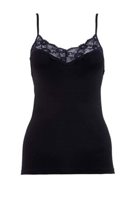 Blackspade 1984 Pamuklu Kadın Dantelli Ince Askılı Atlet