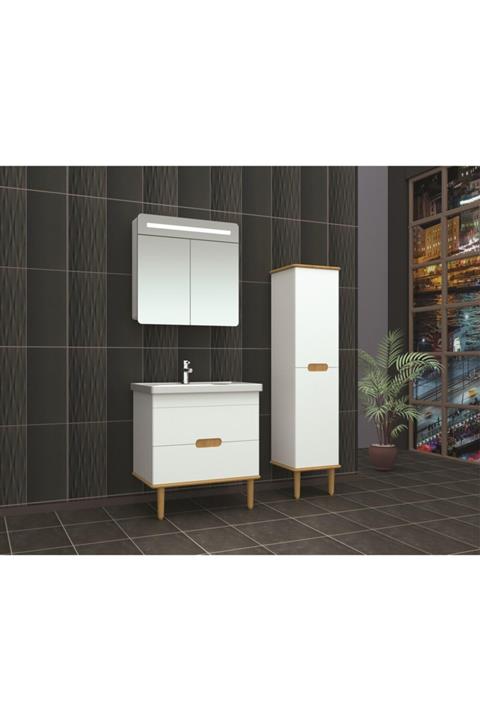 EVROS Babil 65cm Banyo Dolabı Boy Dolap