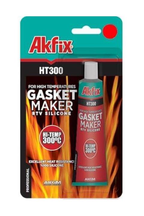Akfix Ht300 Kırmızı Yüksek Isı Silikonu Sıvı Conta 50 gr