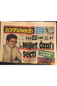 Gökçe Koleksiyon Son Havadis Gazetesi 7 Kasım 1983 - ...ve Millet Özal'ı Seçti , Millet Ve Memlekete Hayırlı Olsun !