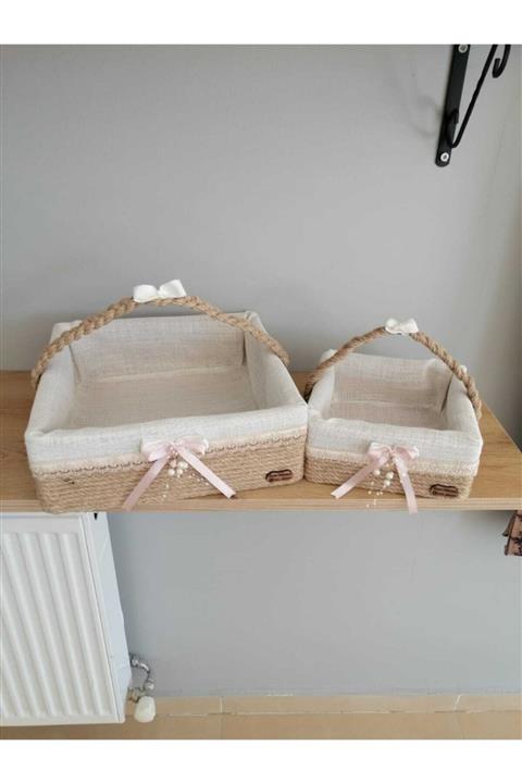 DesmiraHome Bej Hasır Peçetelik