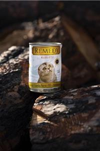 REMEDY 24'lü Premium Kuzu Etli Kıyılmış (Gümüş Suyu Ilaveli) Yetişkin Kedi Konservesi 24x415 gr.