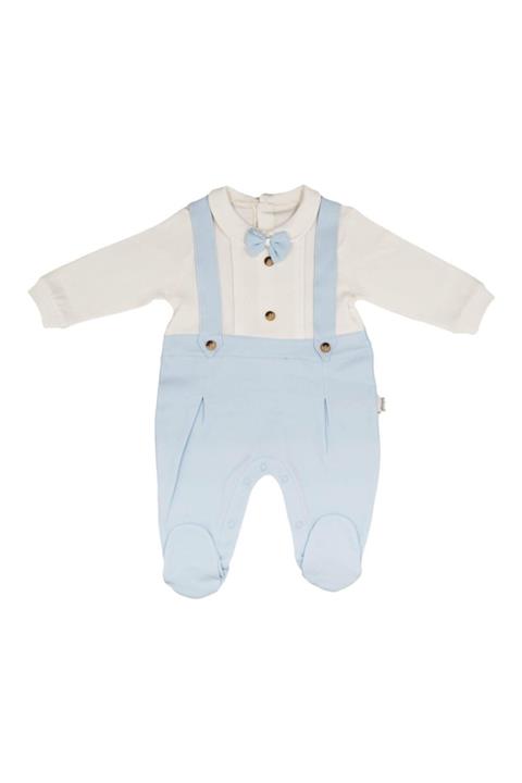 Bebengo Askılı Patikli Tulum 3027 Mavi