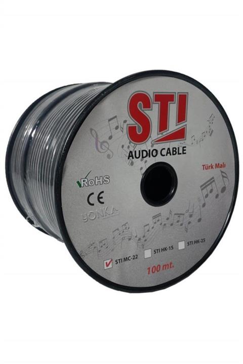 STİ Mc22bk Stereo Mikrofon Kablosu 100 Metre 2x0.22 Ses Kablosu