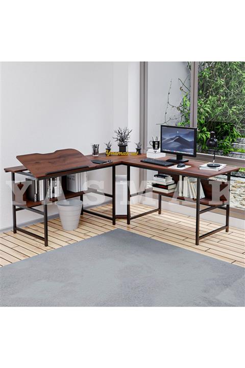 yasmak Ceviz L Bilgisayar Ve Çizim Masası