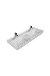 TURKUAZSERAMİK Cerastyle Turkuaz Sharp Etajerli Lavabo 120*48 Cm (cıft Hazne Cıft Bat.)