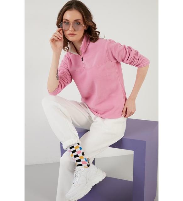 Lela Yarım Fermuarlı Dik Yaka Polar Bayan Polar 5907000