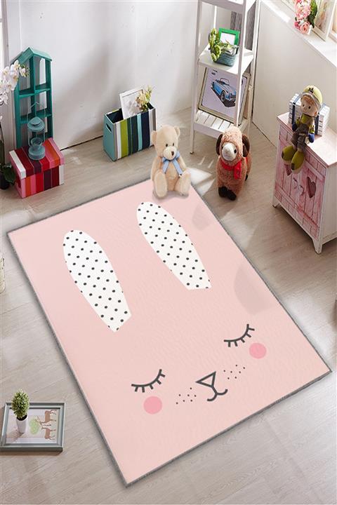 KARNAVAL HOME Sevimli Tavşan Çocuk Odası Halısı