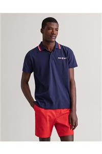 Gant Erkek Lacivert Baskılı Regular Fit Polo