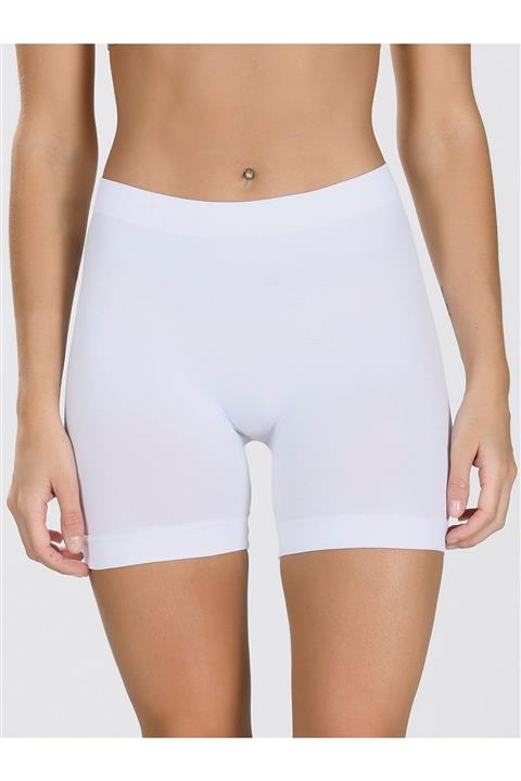 NBB Kadın Beyaz Seamless Dikişsiz Şort Boxer 2007