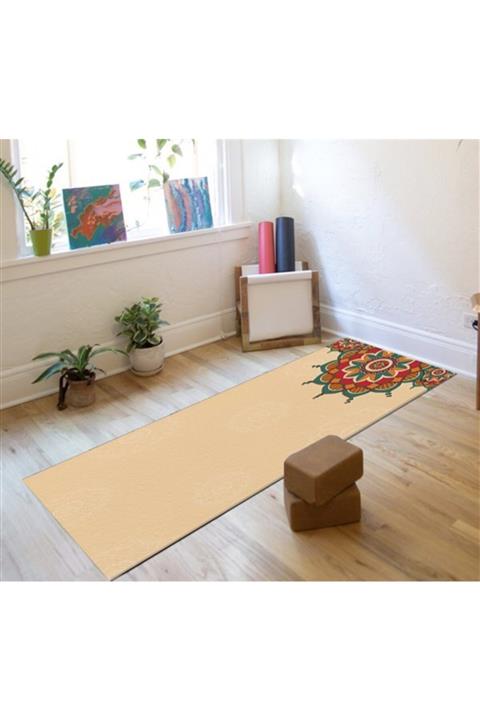 MARKADEKOR Bej Mandala Yoga Paspası 07