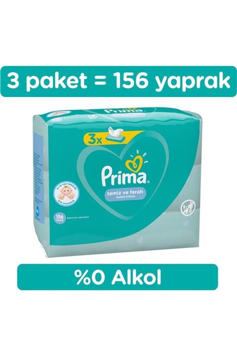 Prima Islak Havlu Mendil Fresh 3x52 156 Yaprak