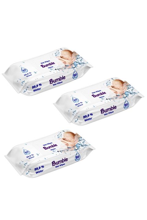 Bumble Water Dünyanı En Saf Islak Mendili 60 Yaprak 3 Adet