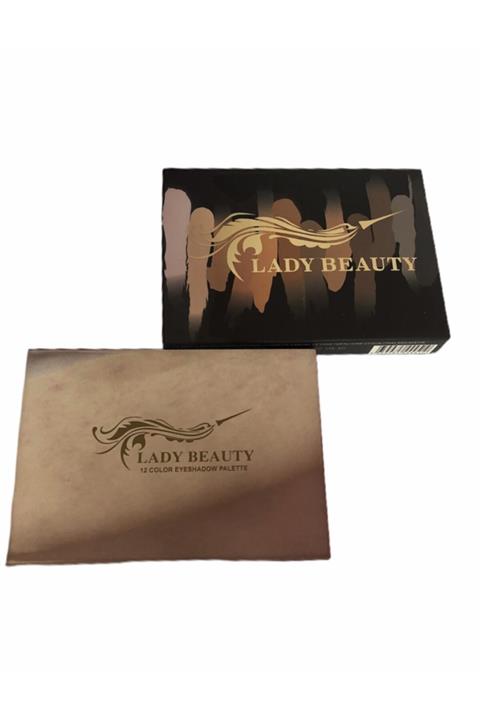 Lady Beauty 12'li Metalik Kaplı Makyaj Paleti