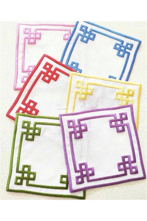 tugcedesign Renkli Kokteyl Peçete 6'lı