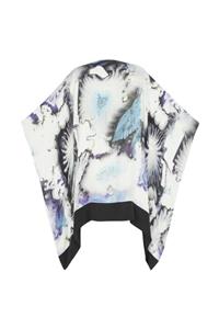 Beste Gürel Lucid Blue Mini Pancho Kimono