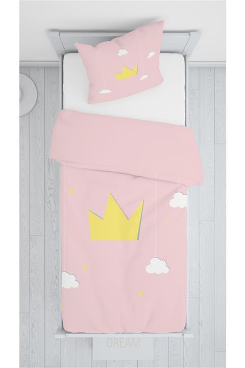 Consept Home Pembe Renk Taçlı Yatak Örtüsü Takımı