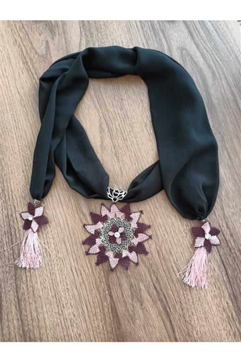 tarzsüs Fular Iğne Oyası Pembe