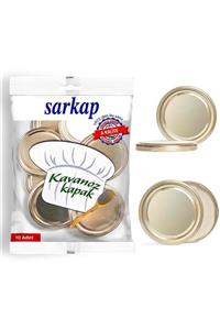 Sarkap Hijyenik Paketli 10 Adet Kavanoz Kapağı - Gold - 82 mm