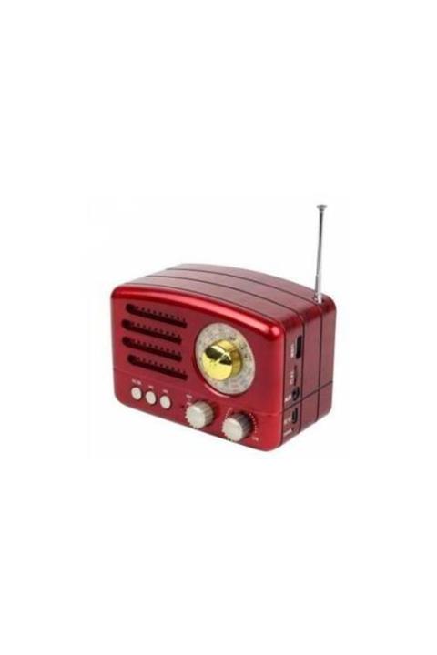 DNZ İNCE Meier M-160bt Nostaljik Retro Fm Usb Radyo Bluetooth Kırmızı
