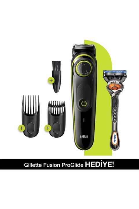 Braun Saç & Sakal Şekillendirici Kablosuz Islak Kuru  Gillette Fırsatı