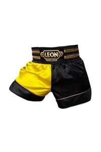 By Leon 1982 Leon Rival Muay Thai Kick Boks Şortu Siyah Sarı